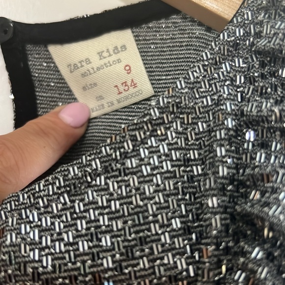 Zara Ultra Sparkle Silver Special Occasion Dress - Picture 5 of 6